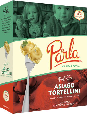 Parla Pasta Asiago Tortellini package