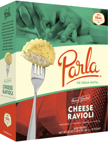 Parla Pasta Hand Grated Cheese Ravioli package