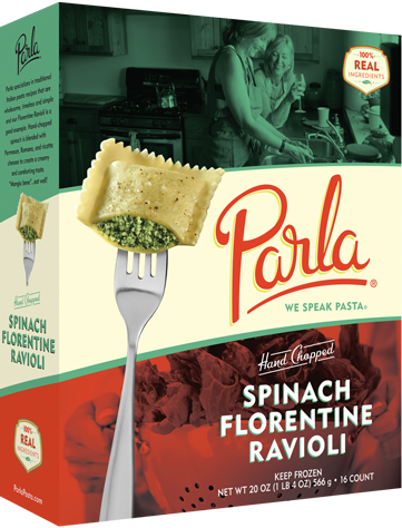 Parla Pasta Hand Chopped Spinach Florentine Ravioli